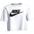 [해외]나이키 Sportswear Essential Icon Futura Crop 반팔 티셔츠 136972808 White / Black
