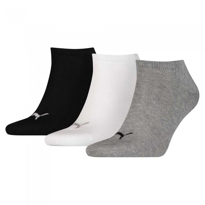 [해외]푸마 Sneaker Plain 양말 3 Pairs 136567118 Grey / White / Black