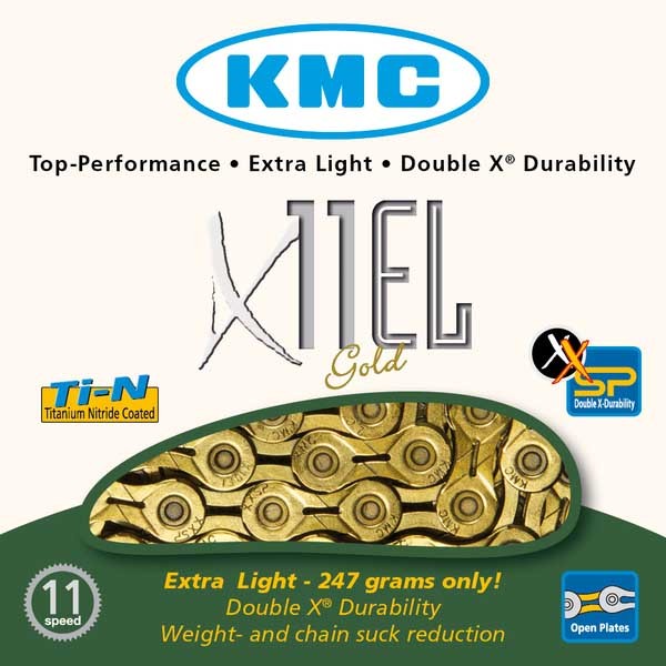 [해외]KMC 로드/MTB 체인 X11EL 1136711648 Gold