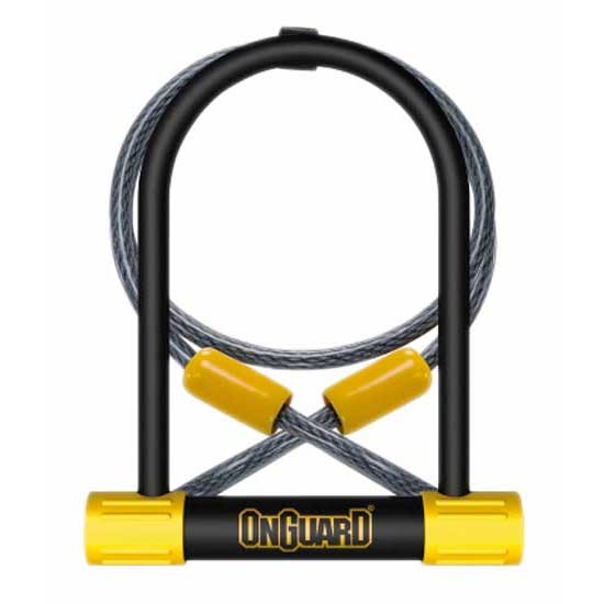 [해외]ONGUARD 자물쇠 케이블이 있는 U-Lock Bulldog DT 8012 1135919599 Black