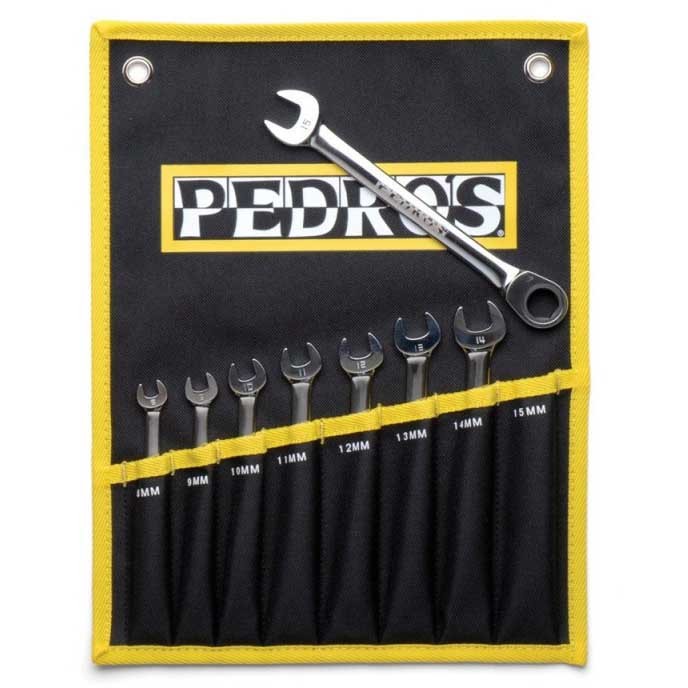 [해외]PEDRO´S 도구 Ratch Combo Wrench Set 1136593221 Silver