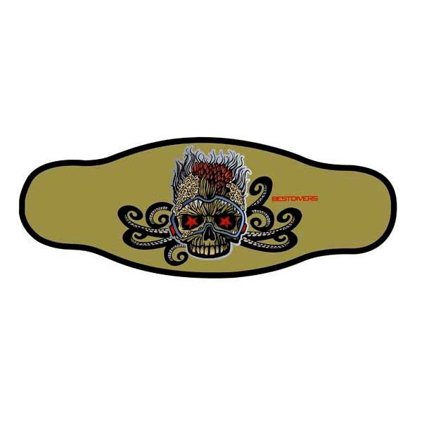 [해외]BEST DIVERS 줄자 Neoprene Mask Strap Double Velcro 10623002 Skull