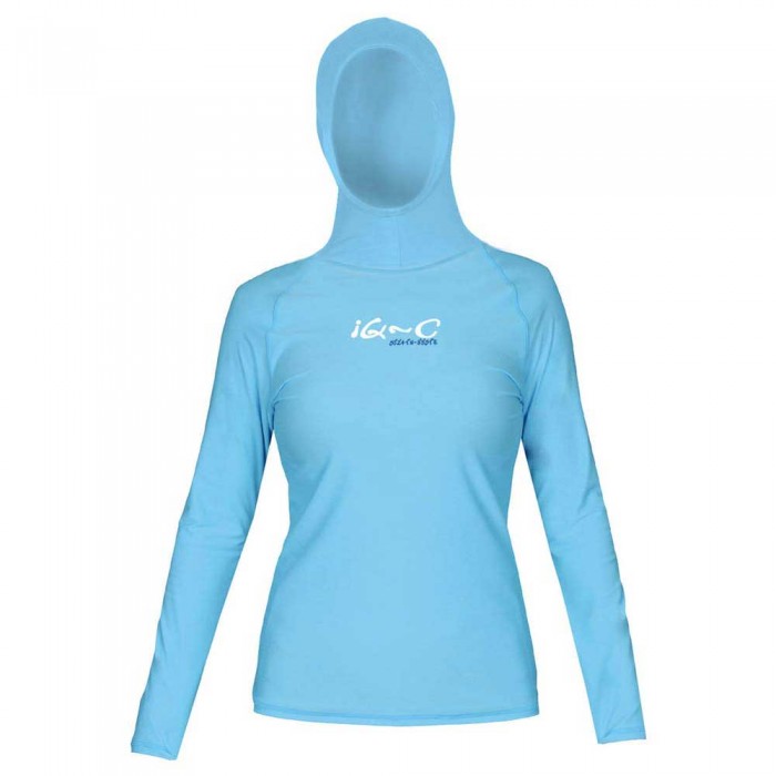 [해외]IQ-UV 후드 긴팔 티셔츠 여성 UV 300 10135901336 Turquoise