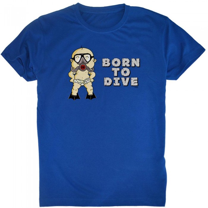 [해외]KRUSKIS Born To Dive 반팔 티셔츠 1033858 Royal Blue