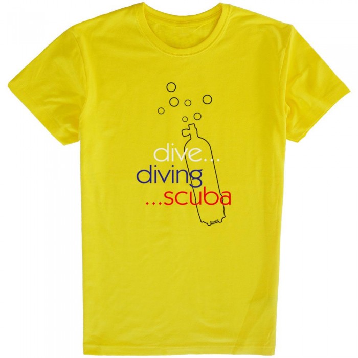 [해외]KRUSKIS 반팔 티셔츠 Dive Diving Scuba 10122852 Lemon Yellow