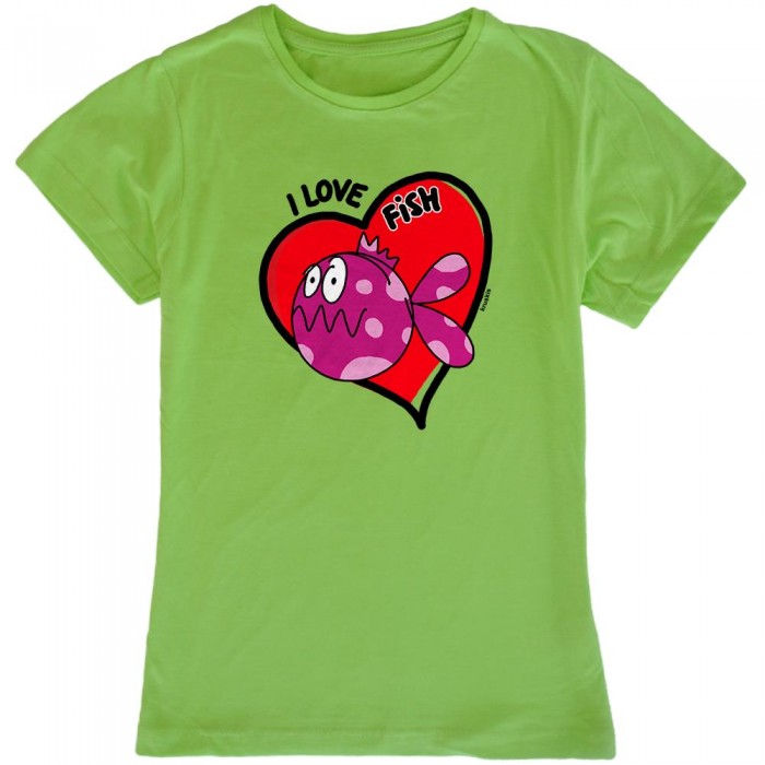 [해외]KRUSKIS I Love Fish 반팔 티셔츠 10122909 Light Green