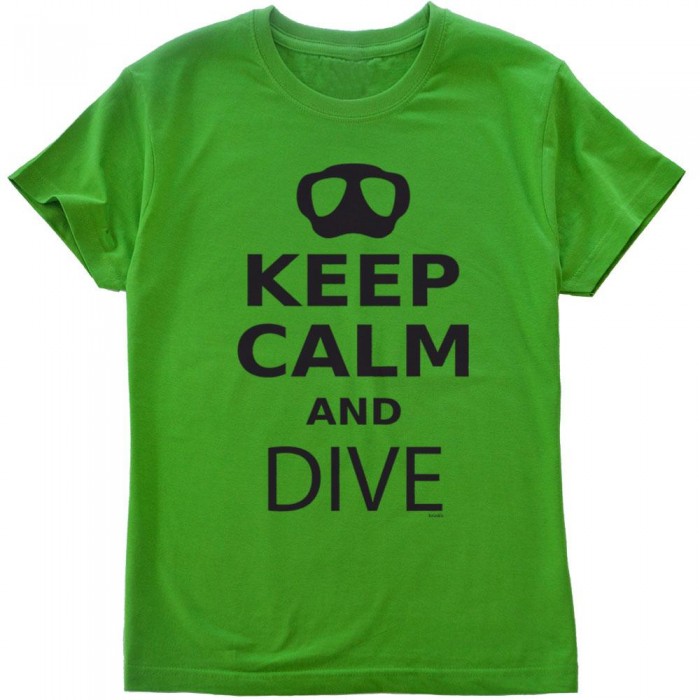 [해외]KRUSKIS Keep Calm and Dive 반팔 티셔츠 10135095 Green
