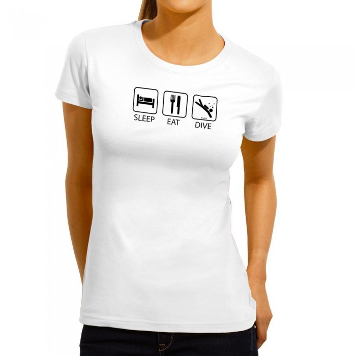 [해외]KRUSKIS Sleep Eat And Dive 반팔 티셔츠 10135098 White