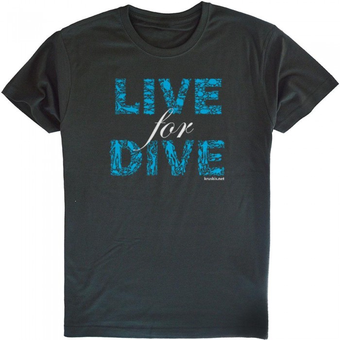 [해외]KRUSKIS Live For Dive 반팔 티셔츠 10136025720 Dark Grey
