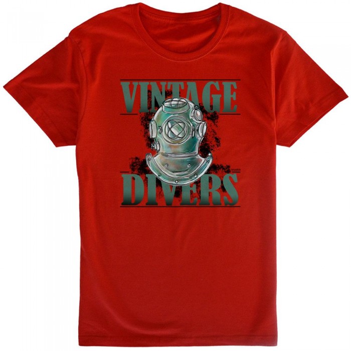 [해외]KRUSKIS Vintage Divers 반팔 티셔츠 10136696403 Red
