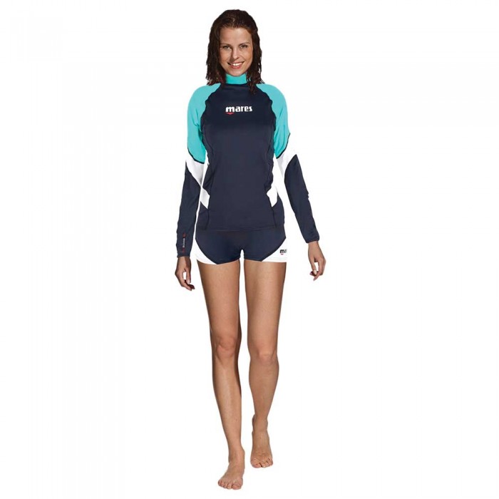 [해외]마레스 긴팔 티셔츠 여성 Rash Guard Loose Fit She Dives 10136458990 Aquamarine
