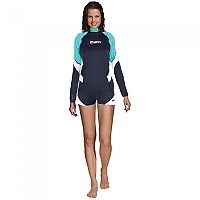 [해외]마레스 긴팔 티셔츠 여성 Rash Guard Loose Fit She Dives 10136794590 Aquamarine