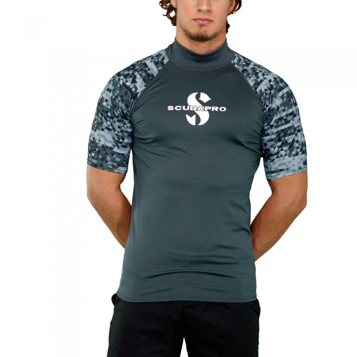 [해외]스쿠버프로 반팔 티셔츠 UPF 50 Rash Guard 10136585990 Graphite