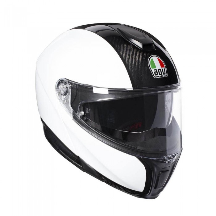 [해외]AGV OUTLET Sportmodular Solid MPLK 모듈형 헬멧 9136626687 Carbon / White