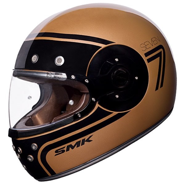 [해외]SMK Retro Seven 풀페이스 헬멧 9137096634 Gold / Black