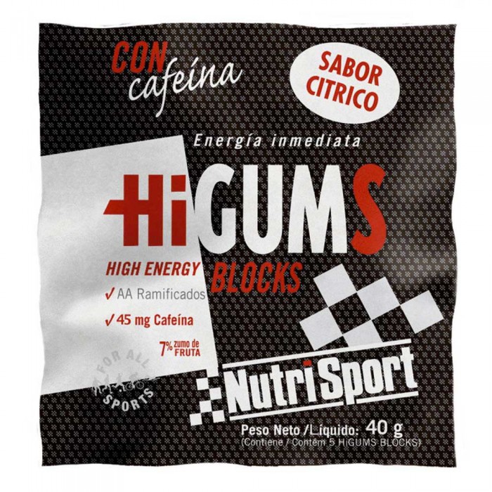 [해외]NUTRISPORT 카페인 함유 HiGums 20 단위 감귤류 에너지 젤리 상자 3135901231 Multicolor