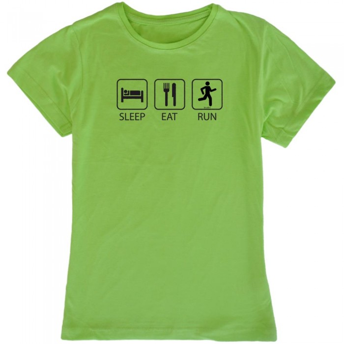 [해외]KRUSKIS Sleep Eat And Run 반팔 티셔츠 6136696578 Light Green