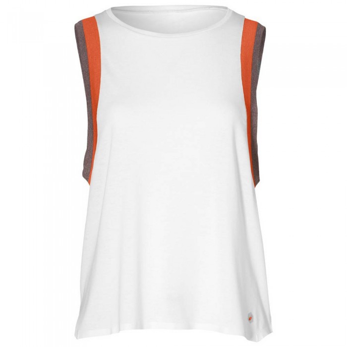 [해외]아식스 Gel Cool 2 민소매 티셔츠 7137101490 Brilliant White / Nova Orange