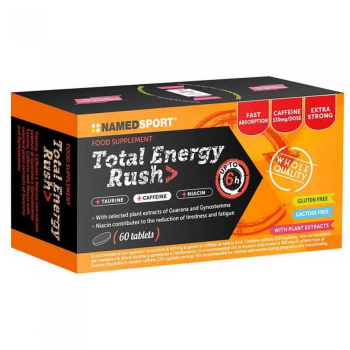 [해외]NAMED SPORT 에너지 러시 Total 60 단위 중립적 맛 정제 상자 7137002531 Orange