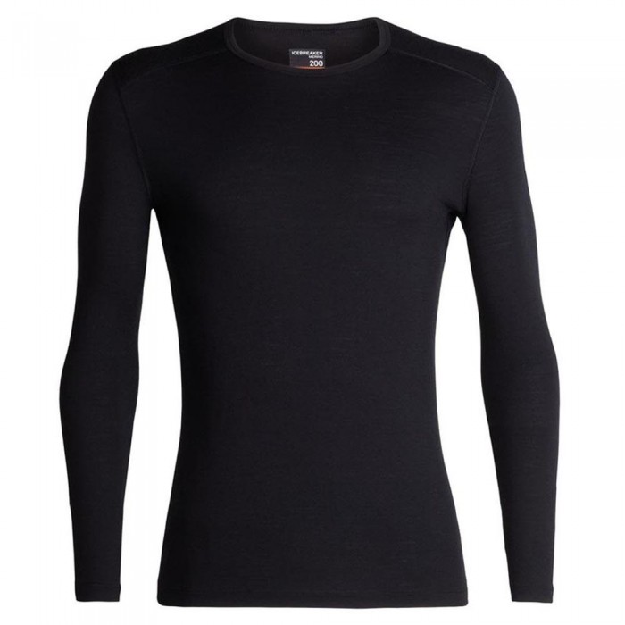 [해외]아이스브레이커 200 Oasis Merino 긴팔 베이스 레이어 4136879888 Black