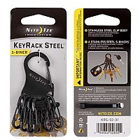 [해외]NITE IZE KeyRack Steel S-Biner Key Ring 6 Units 4135919285 Assoreted