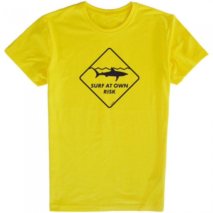 [해외]KRUSKIS 반팔 티셔츠 Surf At Own Risk 숏 슬리브 T-shirt 14135099 Lemon Yellow