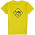 [해외]KRUSKIS Surf At Own Risk Short 슬리브 T-shirt 반팔 티셔츠 14135099 Lemon Yellow