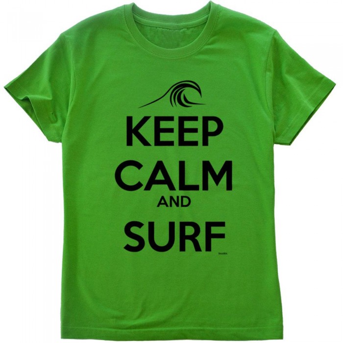 [해외]KRUSKIS 반팔 티셔츠 Keep Calm And Surf 숏 슬리브 T-shirt 14135920239 Green