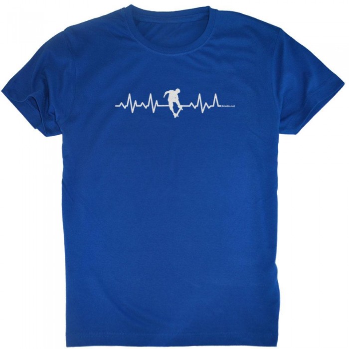 [해외]KRUSKIS 반팔 티셔츠 Skateboard Heartbeat 14136887578 Royal Blue