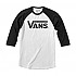 [해외]반스 Classic Raglan 3/4 소매 티셔츠 14135880000 White / Black