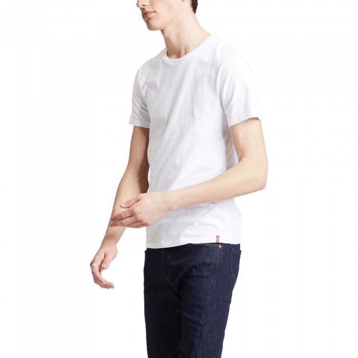 [해외]리바이스 크루 넥 Slim 2 단위 짧은 소매 티셔츠 137259571 White