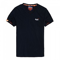 [해외]슈퍼드라이 Orange Label Vintage Embroidered 반팔 V넥 티셔츠 136840854 Eclipse Navy