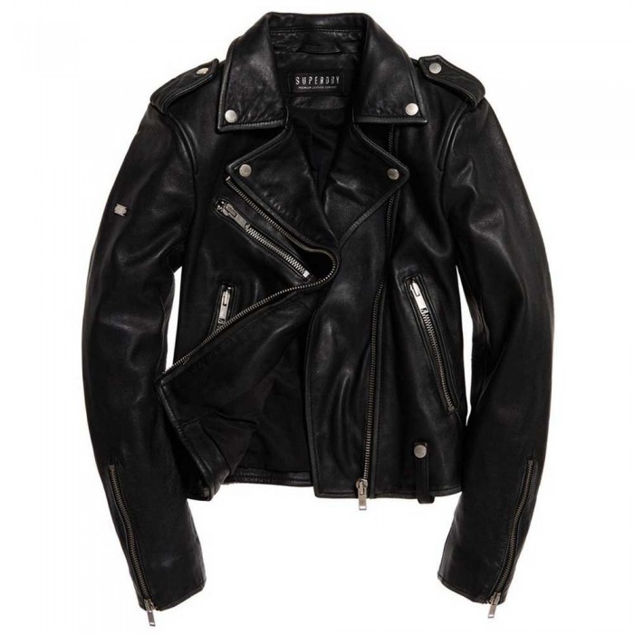 [해외]슈퍼드라이 Rylee Leather Biker 재킷 137239870 Black
