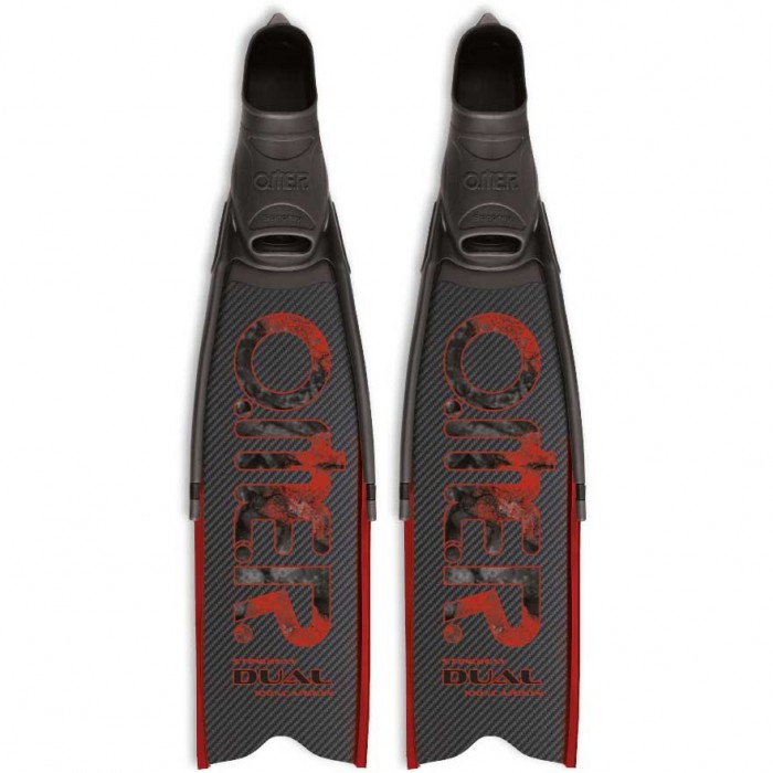 [해외]OMER Stingray Dual Carbon 창낚시 지느러미 10137106655 Black / Red