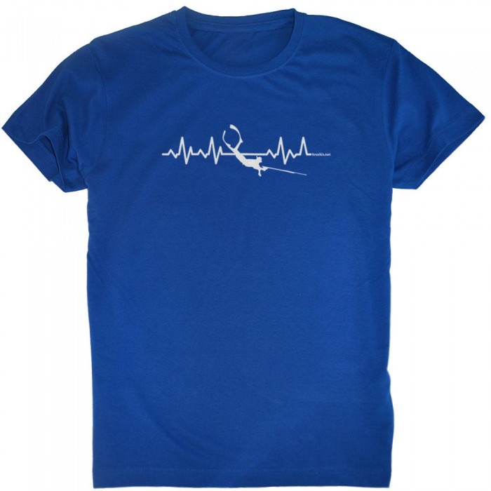 [해외]KRUSKIS 반팔 티셔츠 Spearfishing Heartbeat 10136887518 Royal Blue