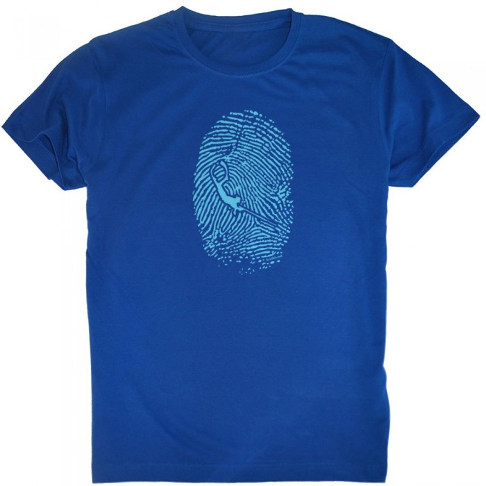 [해외]KRUSKIS SpearFisher Fingerprint 반팔 티셔츠 10137039704 Royal Blue