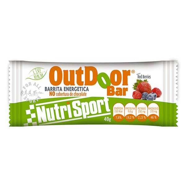 [해외]NUTRISPORT Outdoor 20 단위 빨간색 베리류 에너지 바 상자 14613420 Multicolor