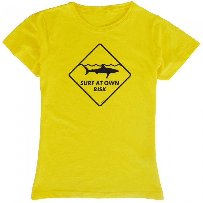 [해외]KRUSKIS Surf At Own Risk 반팔 티셔츠 14135100 Lemon Yellow