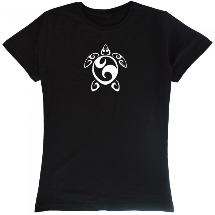 [해외]KRUSKIS Sea 터틀 Tribal 반팔 티셔츠 14135920224 Black