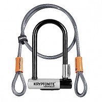 [해외]KRYPTONITE 플렉스 자물쇠 케이블이 있는 U-Lock KryptoLok Series 2 미니 7 1136712235 Grey