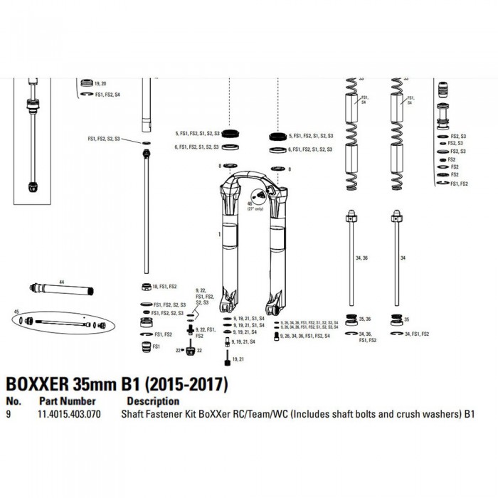 [해외]락샥 나사 키트 닫기 Boxxer 1137117149 Silver