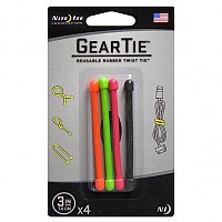 [해외]NITE IZE 지원하다 Gear Tie 3´´ 4 Pack 4136694618 Multicolor
