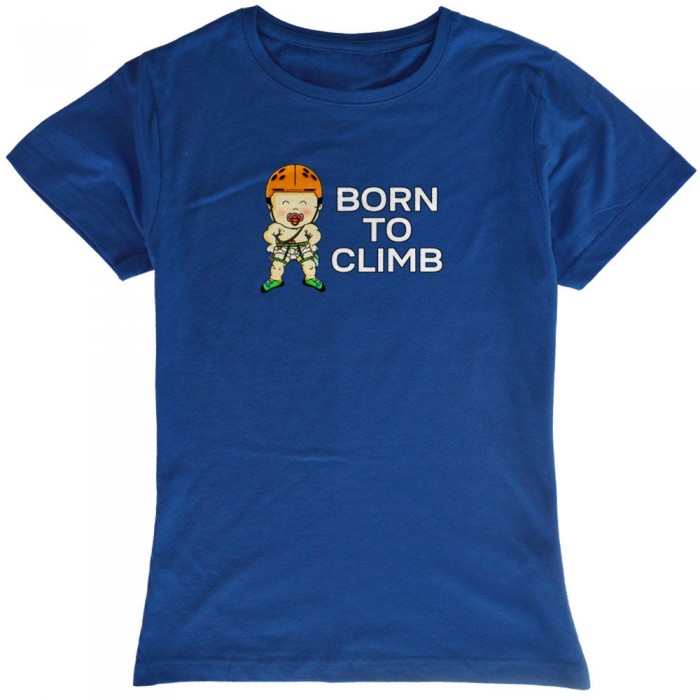 [해외]KRUSKIS Born To Climb 반팔 티셔츠 4137151673 Royal Blue