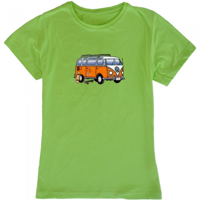 [해외]KRUSKIS 반팔 티셔츠 Hippie Van Skate 14137288219 Light Green