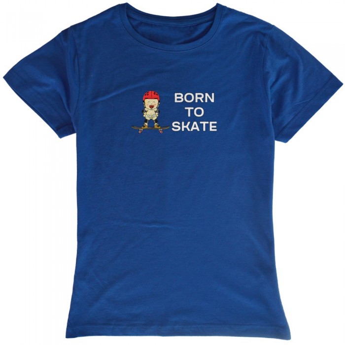 [해외]KRUSKIS 반팔 티셔츠 Born To Skate 14137288229 Royal Blue