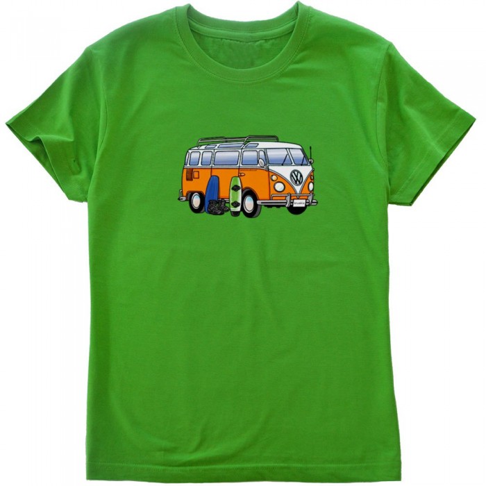 [해외]KRUSKIS Hippie Van Wakeboard 반팔 티셔츠 14137288212 Green