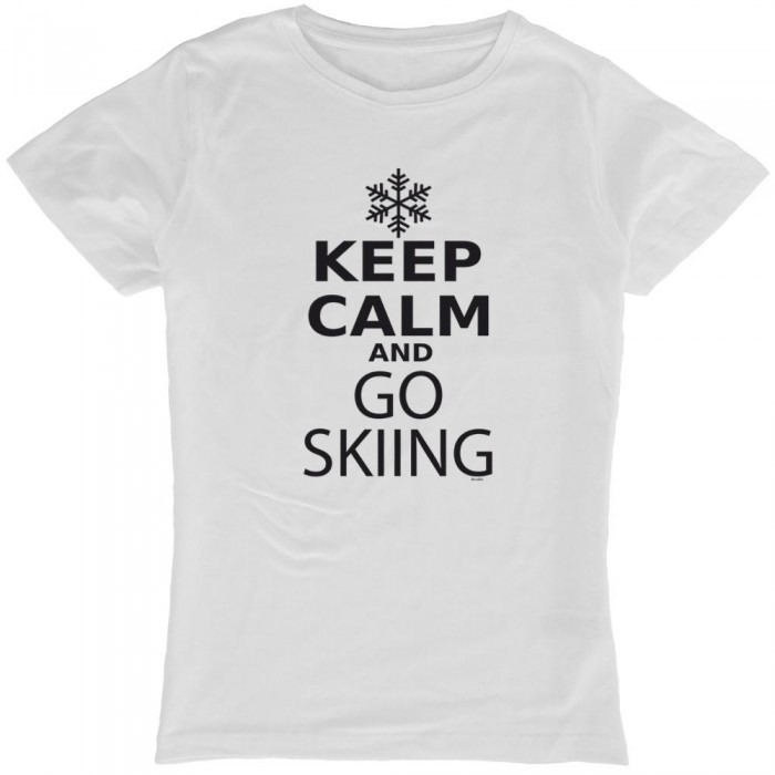 [해외]KRUSKIS 반팔 티셔츠 Keep Calm And Go 스키ing 5136696472 White