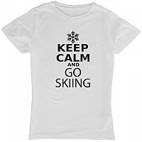 [해외]KRUSKIS 반팔 티셔츠 Keep Calm And Go 스키ing 5136696472 White