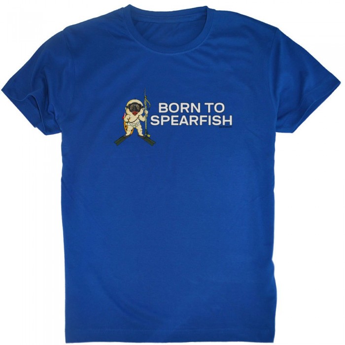 [해외]KRUSKIS Born To Spearfishing 반팔 티셔츠 10137313062 Royal Blue
