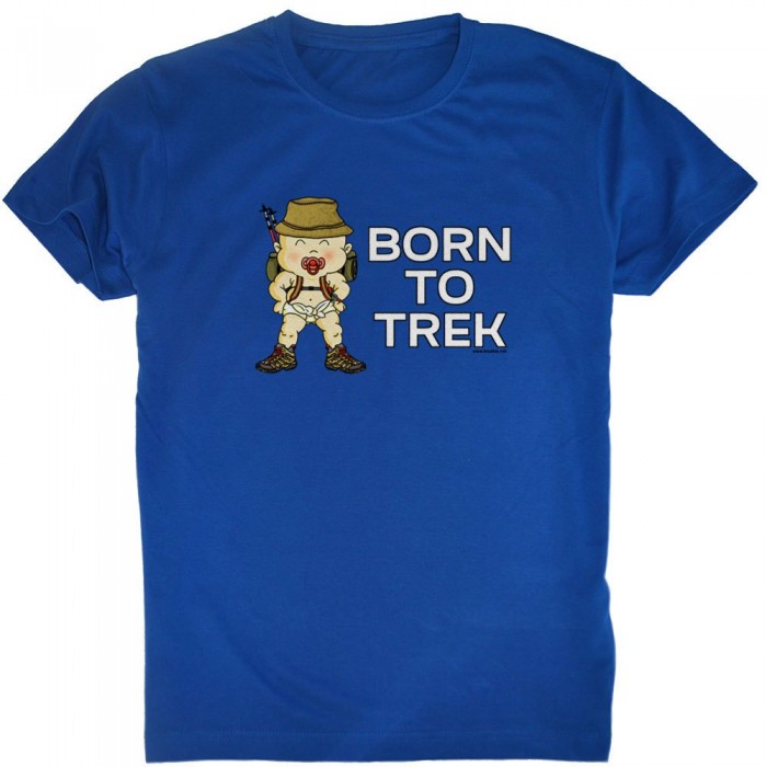 [해외]KRUSKIS Born To Trekk 반팔 티셔츠 4137313072 Royal Blue